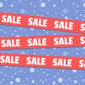 Winter sale red sign Royalty Free Stock Photo