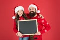 Winter sale. Shopping sale season. Seasonal sale. Christmas discount. Happy hours concept. Santa claus. Dad and small
