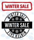 Winter Sale Grunge and Clean Stamp Seals for Christmas