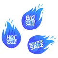 Winter sale symbols. Labels, stickers, symbols and design elements. Flat style. Vector Royalty Free Stock Photo