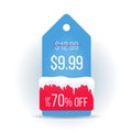 Winter Sale tags. Christmas label with ice caps. Vector illustration. Royalty Free Stock Photo