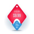 Winter Sale tags. Christmas label with ice caps. Vector illustration