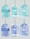 Winter Sale Tags Set for Season Store Promotions with Labels. Special offer flyer, banner. Vector Illustration Royalty Free Stock Photo
