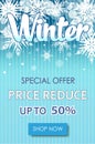 Winter sale text banners for December shopping promo Royalty Free Stock Photo