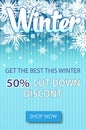 Winter sale text banners for December shopping Royalty Free Stock Photo