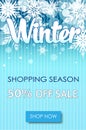 Winter sale text banners for December shopping Royalty Free Stock Photo