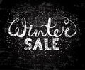 Winter sale text lettering. Seasonal shopping concept to design banners, price or label.