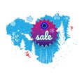 Winter sale vector banner set with sale for seasonal Royalty Free Stock Photo