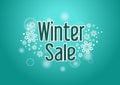 Winter Sale Word with Snows in Background Royalty Free Stock Photo