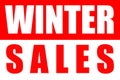 A winter sales signboard