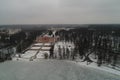 Winter sanatorium in the Marfino Estate, aerial view, Moscow region, Russia Royalty Free Stock Photo