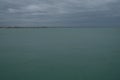 Winter sandy beach in Rimini, Italy. Empty during the off season Royalty Free Stock Photo