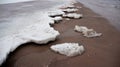 Winter Ice Cover Sandy Beaches