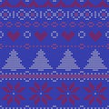 Winter scandinavian sweater seamless pattern