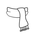 Winter scarf clothes icon