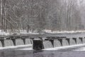 Winter Scene Along the South Holston River in Bristol, Tennessee Royalty Free Stock Photo