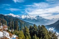 The winter scene in Aru Valley near Pahalgam, Kashmir, India