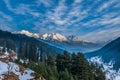 The winter scene in Aru Valley near Pahalgam, Kashmir, India Royalty Free Stock Photo