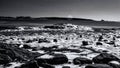 Winter beach at Wolfes Neck State Park in Falmouth Maine Royalty Free Stock Photo