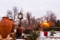 Winter scene in Bucharest Central Park. Cismigiu Gardens Bucharest, Romania, 2021