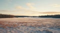 Serene Winter Landscape In Rural Finland: Uhd Image Royalty Free Stock Photo