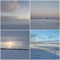 Winter scene collage