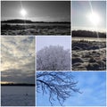 Winter scene collage