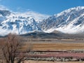 Winter scene in the Eastern Sierra Nevada Range Royalty Free Stock Photo