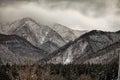 Winter scene in the Japanese alps, Nagano prefecture Royalty Free Stock Photo