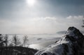 Winter scene on lake Baikal