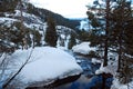 A winter scene at Lake Tahoe Royalty Free Stock Photo