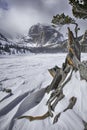 Winter Scene at The Loch Vale in Rocky Mountain National Park Royalty Free Stock Photo