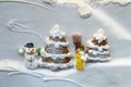 Winter scene made of gingerbread cookies Royalty Free Stock Photo