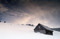 Winter scene in mountains