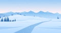 Winter scene with mountains landscape. Christmas background Royalty Free Stock Photo