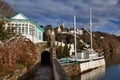 Winter scene at Portmeirion in Wales Royalty Free Stock Photo