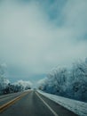 Winter scene sights ride