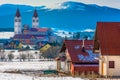 Winter scenery in Bosnia, Kupres. Royalty Free Stock Photo