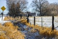 Winter Scenery On A Farm, Ellensburg, WA, USA
