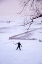 Winter scenery of ice and snow