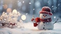 Winter scenery, Merry Christmas background, copy space, greeting card Royalty Free Stock Photo