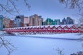 Winter Scenery By The Peace Bridge Royalty Free Stock Photo