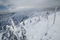 Winter scenery in polish mountains