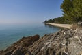 Winter scenery from the sea shore of Sithonia, Greece Royalty Free Stock Photo