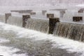 Winter scenes along the South Holston River in Bristol, Tennessee, USA