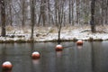 Winter scenes along the South Holston River in Bristol, Tennessee, USA