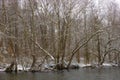 Winter scenes along the South Holston River in Bristol, Tennessee, USA