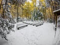 Winter scenes at south mountain state park in north carolina