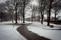 Winter scenic landscape near Esbjerg, Denmark Royalty Free Stock Photo