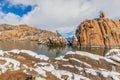 Winter Scenic Landscape at Watson Lake